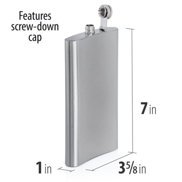 Hip Flask / Pocket Flask / Purse Flask / Liquor Flask 12oz - Picture 4 of 13